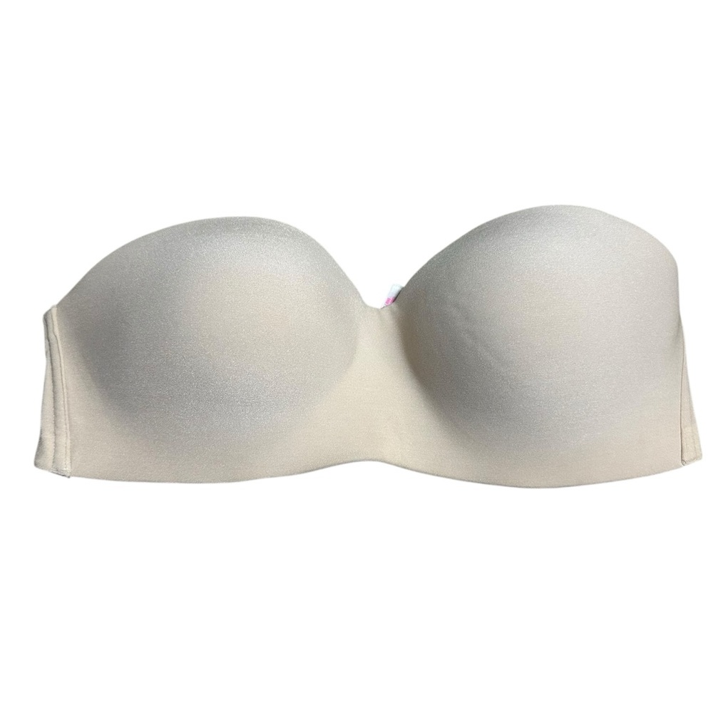 PINK Victoria's Secret Beige Bandeau Bra Strapless Lightly Lined Multi-Way XL